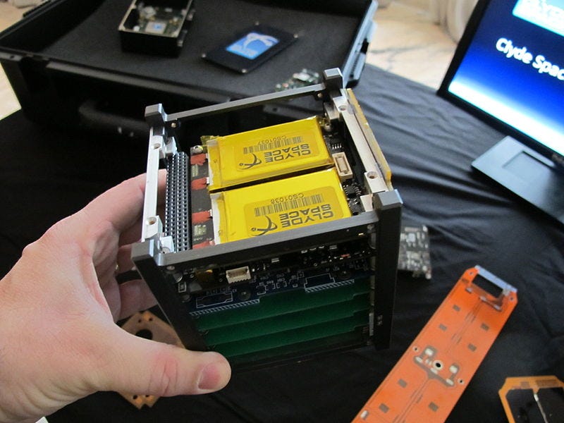 CubeSat held in hand