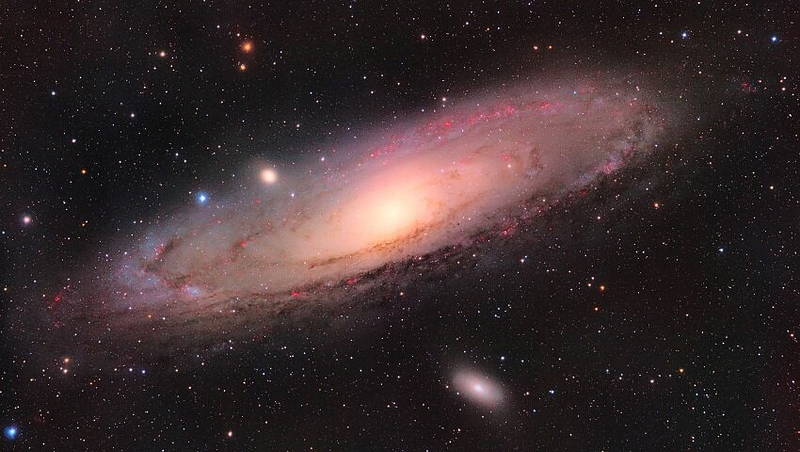 Andromeda galaxy in the night sky