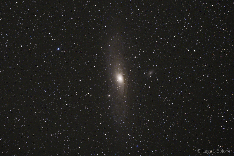 Amateur telescope view of Andromeda