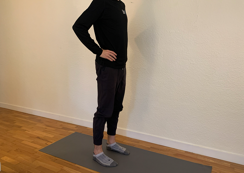 Demonstration of Knee-Over-Toes Squat