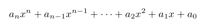 Polynomial expression