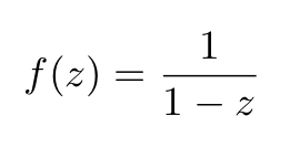 Function with convergence disk