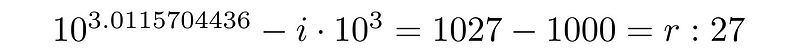 Remainder calculation