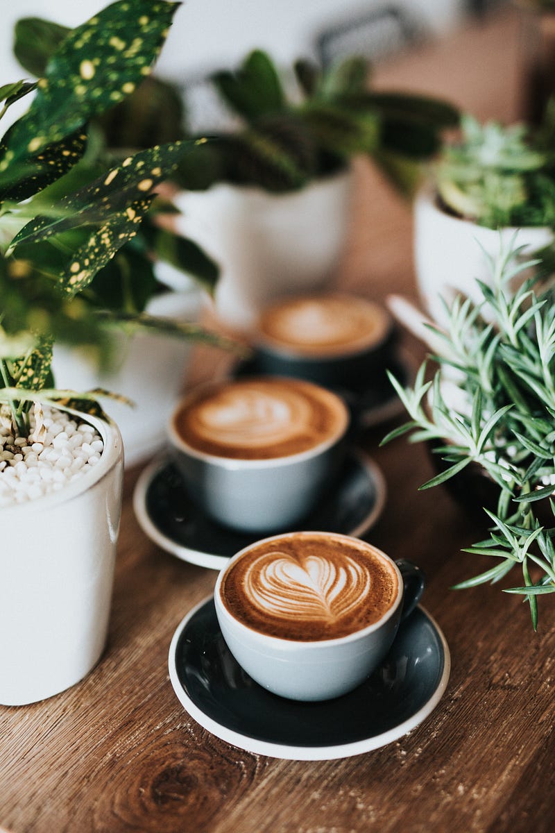 Coffee cup representing joy and happiness