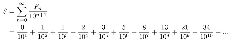 Mathematical representation for proving the Fibonacci connection