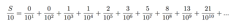 Division of the original expression by 10