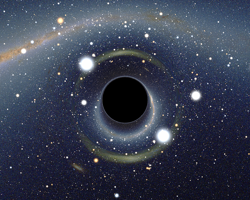 Conceptual visualization of black hole entry