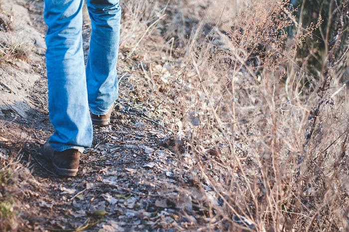 Inspiring image of walking outdoors