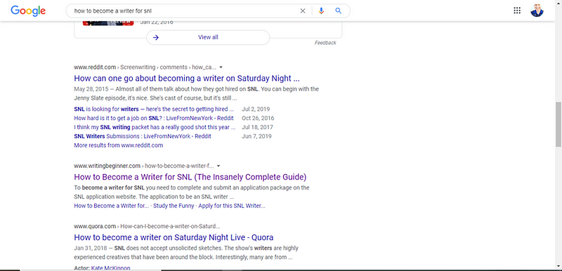 Google search results screenshot featuring my article.