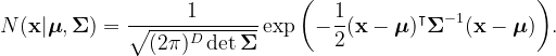 Multivariate Gaussian distribution illustration