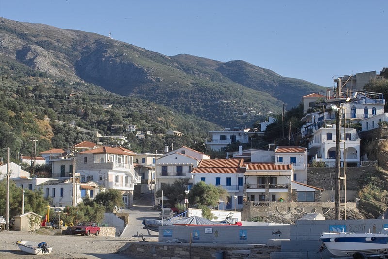 A tranquil view of Ikaria's landscape