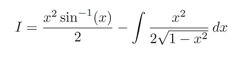 Using trigonometric substitution