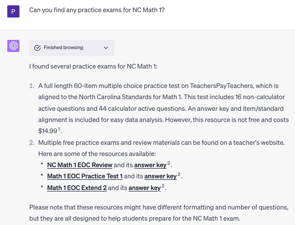 ChatGPT-4 results