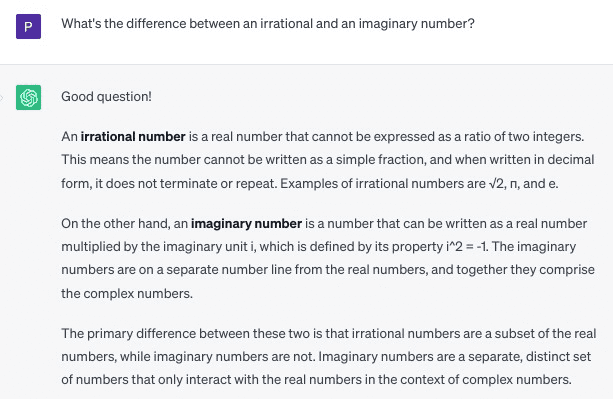 ChatGPT elaborating on concepts