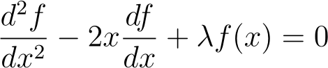 Image illustrating the Hermite equation