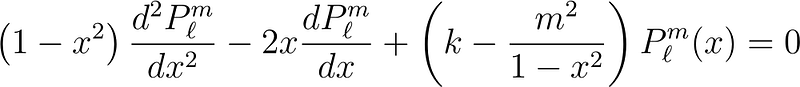 Image showing associated Legendre equation