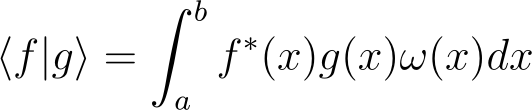 Image illustrating general inner product form