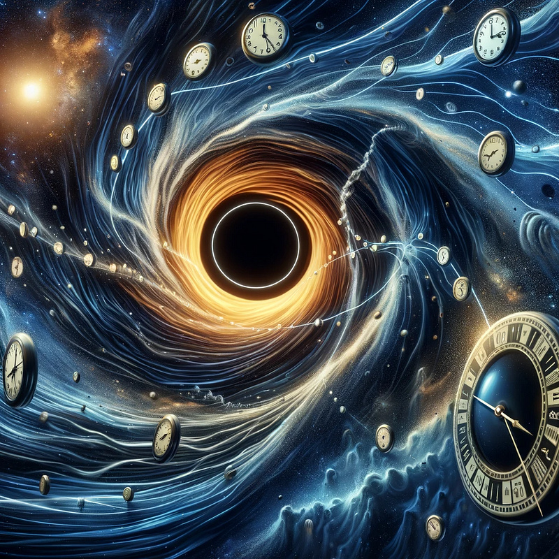 Artistic portrayal of a black hole concept