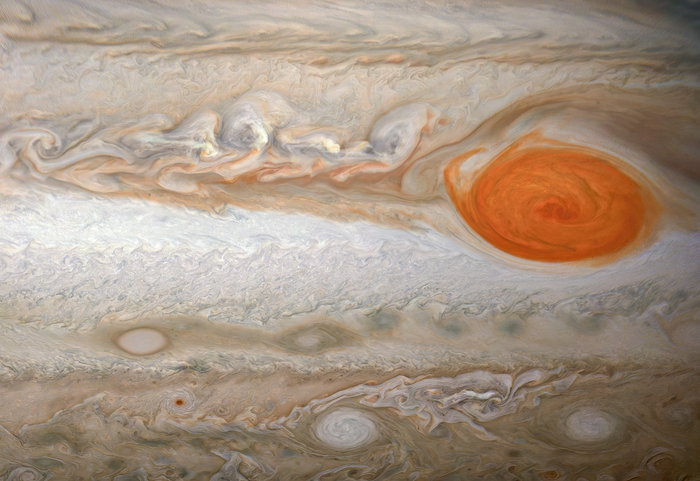 Image of Jupiter’s Great Red Spot captured by Juno