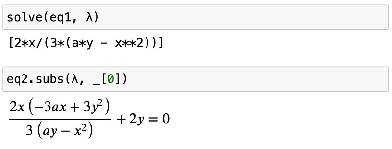 Substituting Variables