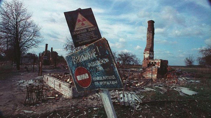 Evacuated area around Chernobyl