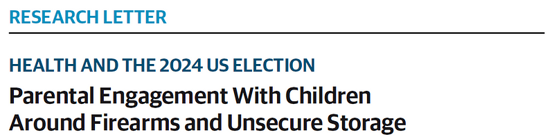 Survey of gun owners with children