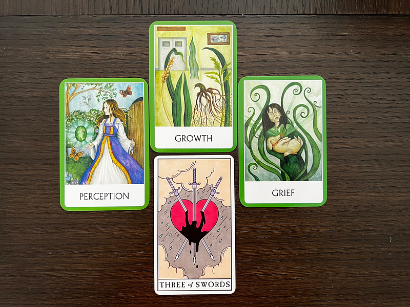 Tarot card interpretation for heart chakra healing